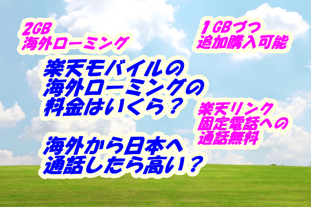 楽天モバイルの海外ローミングの料金はいくら？海外から日本へ通話したら高い？